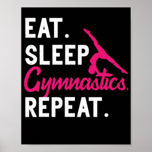 Poster Coma a ginástica do sono Repetir a ginástica Acr