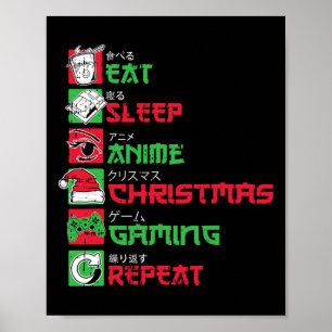 Poster Coma animação do sono Jogos Natal Pajama X-mas Hol