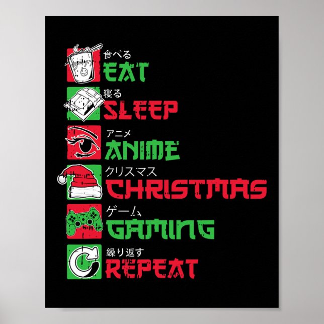 Poster Coma animação do sono Jogos Natal Pajama X-mas Hol (Frente)
