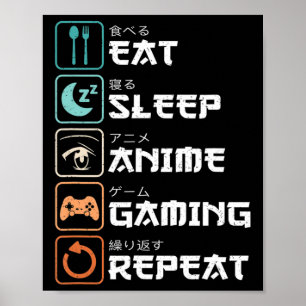Poster Coma animação do sono Jogos Repetir Divertimento J