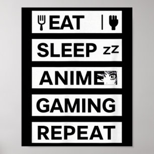 Poster Coma animação do sono Jogos Repetir Humor do Jogad