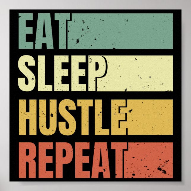 Poster Coma as aspas motivacionais do Hustle Sleep (Frente)
