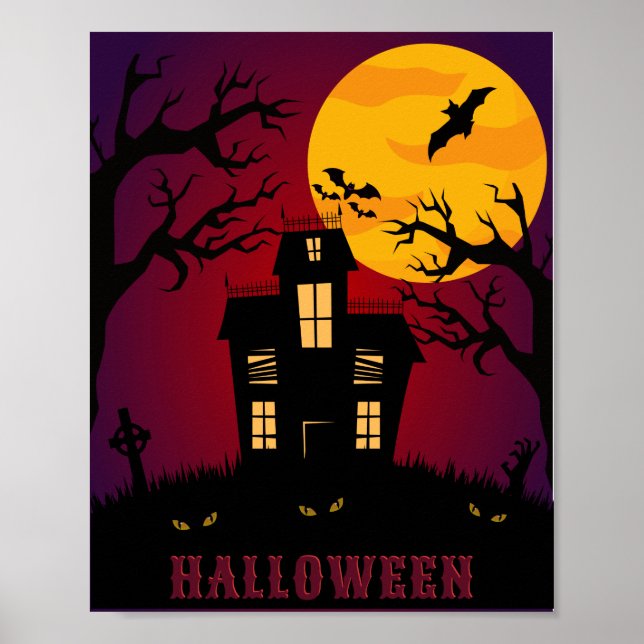 Poster Coma, Beba E Seja Assustador No Halloween (Frente)