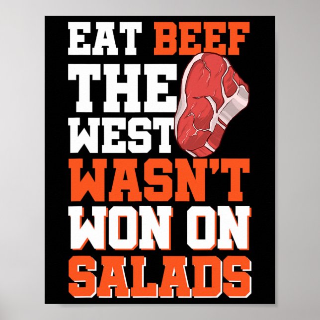 Poster Coma carne do Ocidente não ganhou em saladas (Frente)