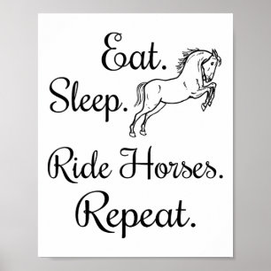Poster Coma Cavalos do Sono Repetir Cavalo do Cavalo Anda