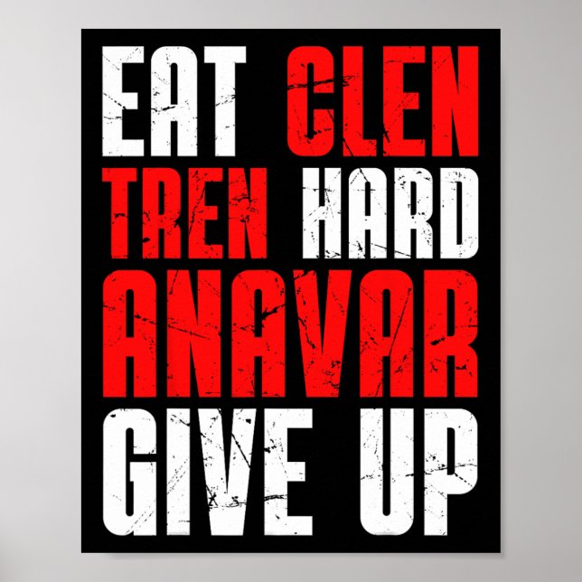 Poster Coma Clen Tren Duro Anavar Desista  (Frente)
