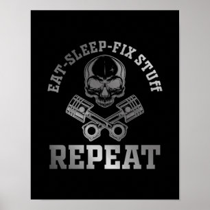 Poster Coma Coisa De Correção Do Sono Repetir Reparador E
