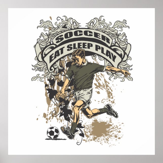 Pôster Coma, Dorme, Jogue Futebol (Frente)