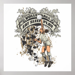 Pôster Coma, Dorme, Jogue Voleibol