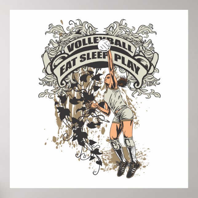 Pôster Coma, Dorme, Jogue Voleibol (Frente)