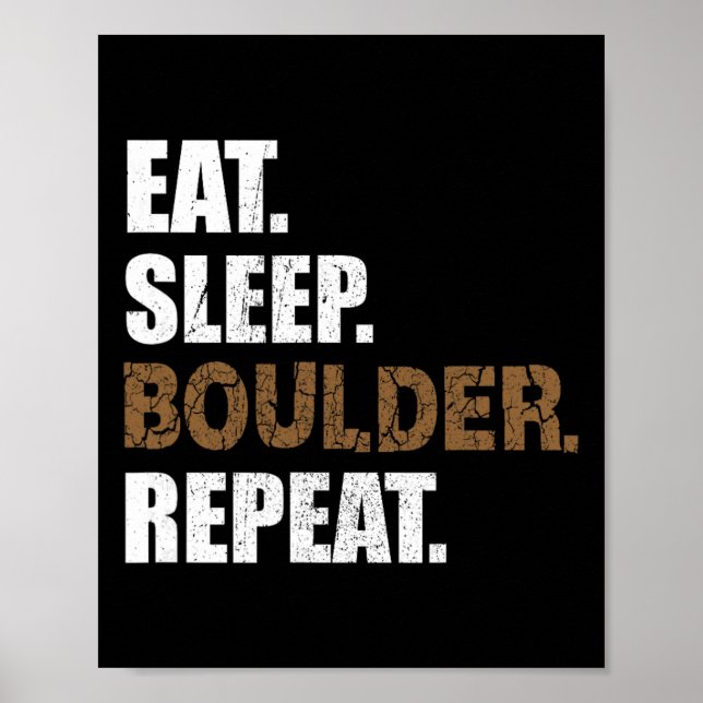Poster Coma Dormir Boulder Repetir Sala de Escalada Espor (Frente)