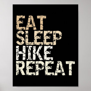 Poster Coma Dormir Caminhar Repetir Design de Frase Vinta