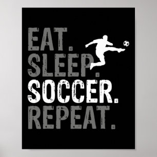 Poster Coma Dormir Futebol Repetir - Gráfico de Futebol