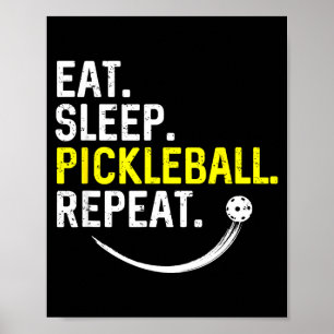 Poster Coma dormir pickleball repita