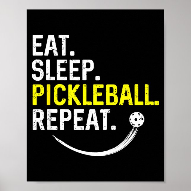Poster Coma dormir pickleball repita  (Frente)