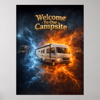 Poster Coma Dormir RV Chama