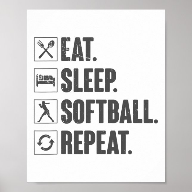 Poster Coma Dormir Softll Repetir - Softll Presente Para  (Frente)