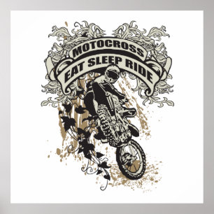 Pôster Coma, durma, monte o motocross