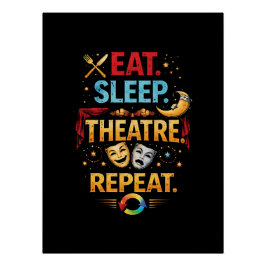 Pôster Coma, Durma, Teatro, Repita