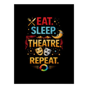 Pôster Coma, Durma, Teatro, Repita