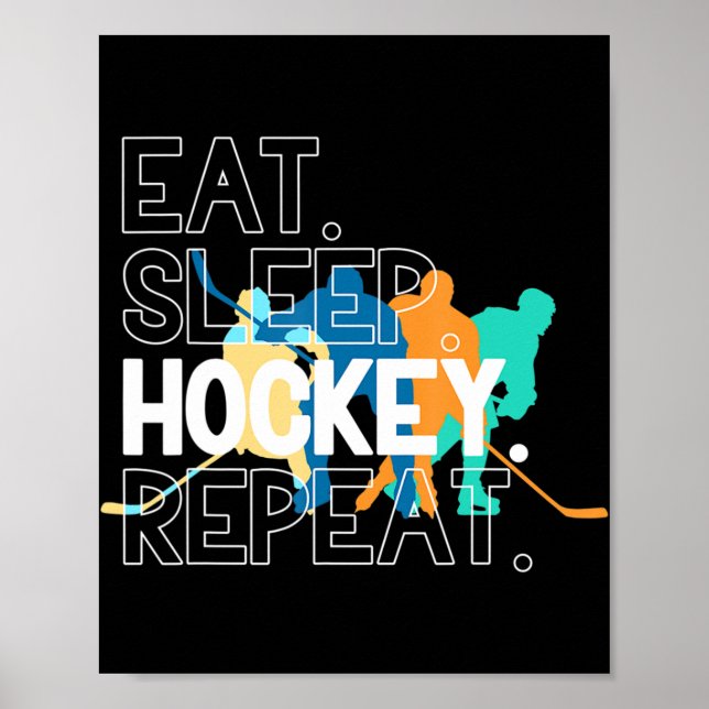 Poster Coma Hockey com Sono Repete Hockey (Frente)