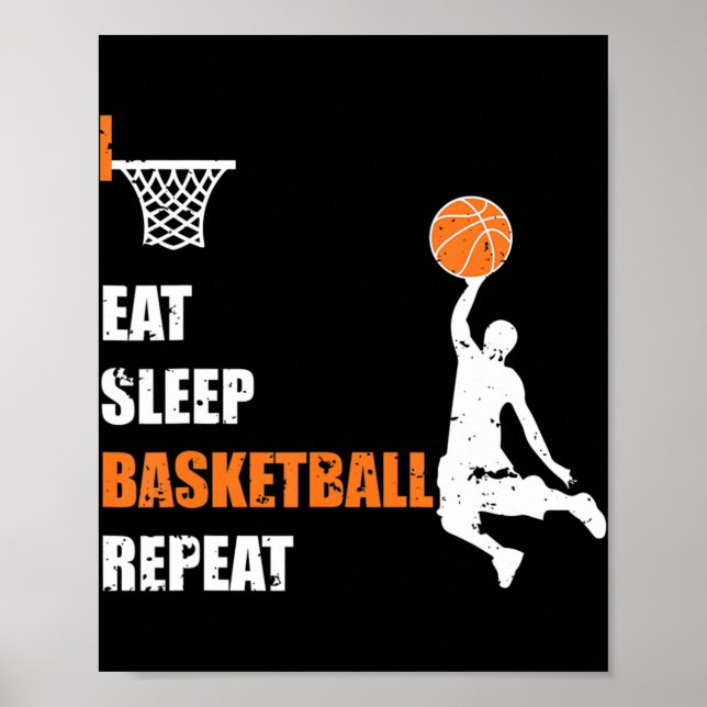 Poster Coma, Jovens de Basquete Repetitivos e G (Frente)