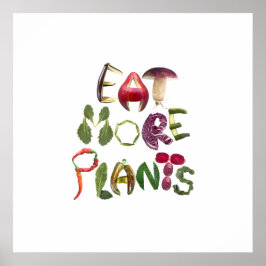 Poster Coma mais plantas - Lembrete saudável