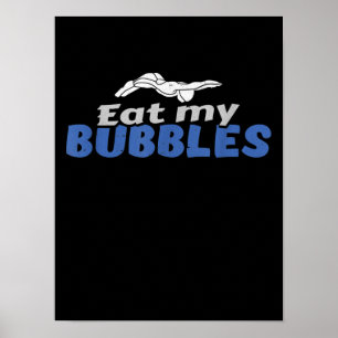 Poster Coma Minhas Bolhas Nadando Presente Design