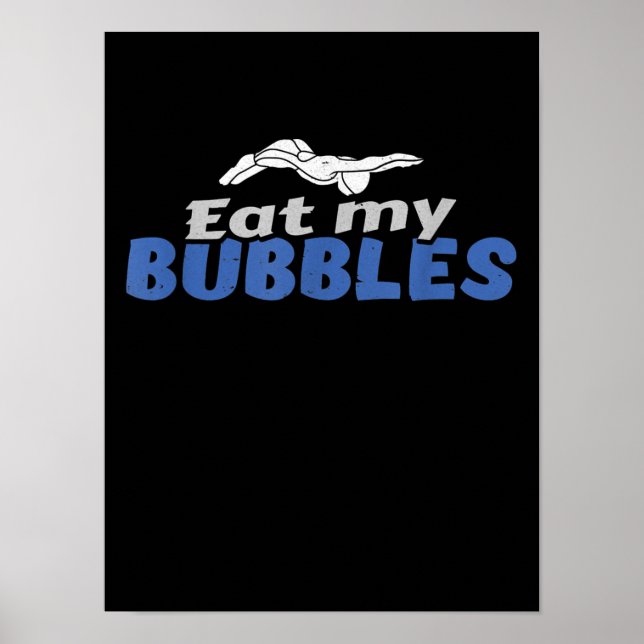 Poster Coma Minhas Bolhas Nadando Presente Nadando Design (Frente)