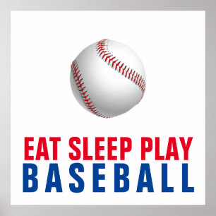 Poster Coma o basebol do jogo do sono