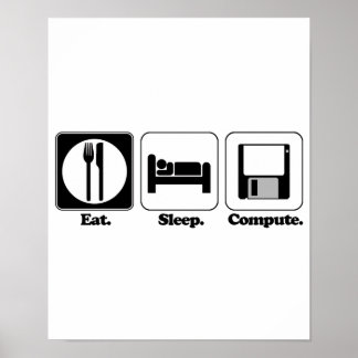 Pôster coma o computador de repouso
