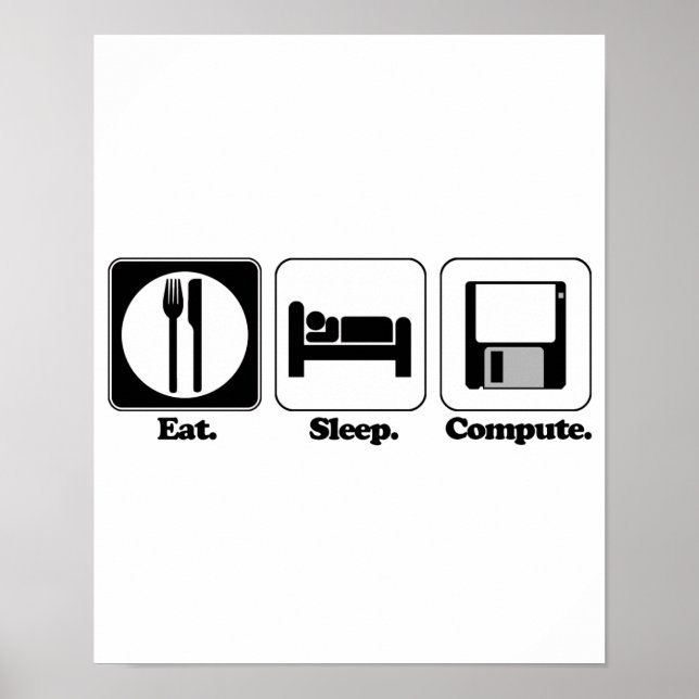 Pôster coma o computador de repouso (Frente)