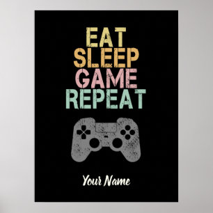 Poster Coma o Jogo do Sono Repetindo Dizendo Presente par