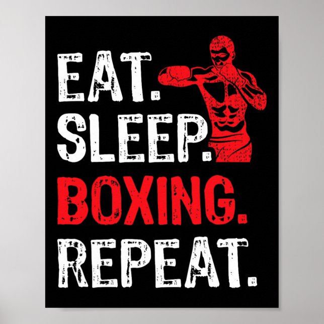 Poster Coma o Repouso Boxing Repetir o Boxing Player Engr (Frente)