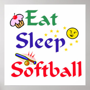 Pôster Coma o softball do sono