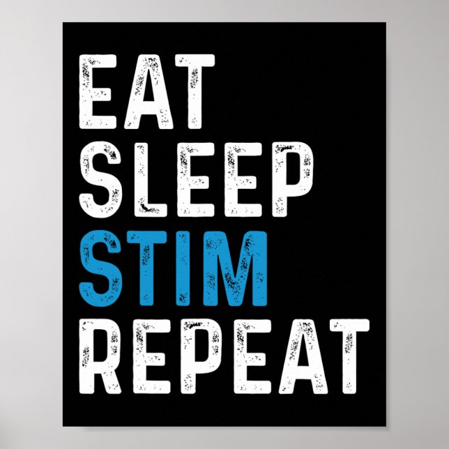 Poster Coma O Sono Repetidamente Stimming Autism Sensibil (Frente)