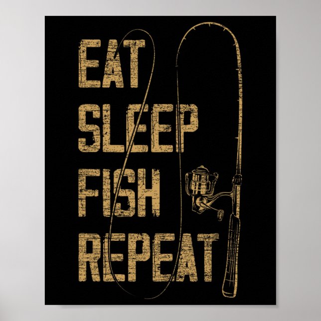 Poster Coma Peixe Dormindo Repete Pescoço De Pesca Presen (Frente)