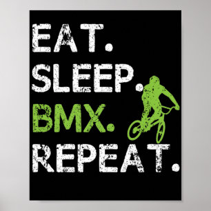 Poster Coma Sleep BMX Freestyle ciclando sarcasmo