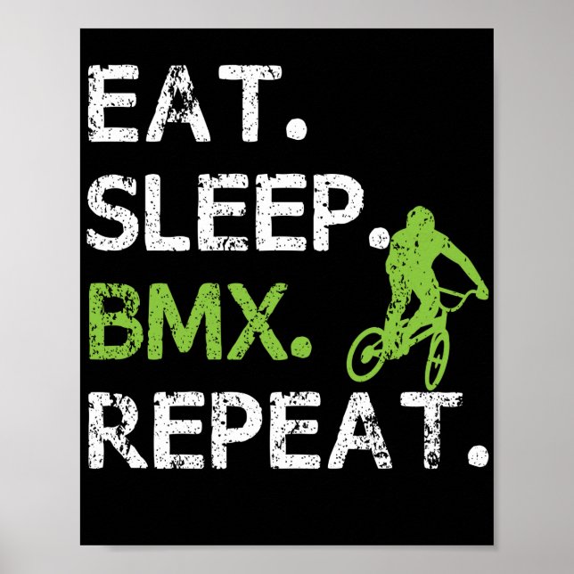 Poster Coma Sleep BMX Frestyle ciclando sarcasmo (Frente)