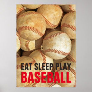 Pôster Coma Sleep Play Baseball Inspirational