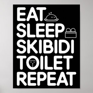 Poster Coma Sleep Skibidi Toilet Repete Memória Engraçada