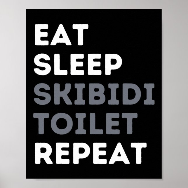 Poster Coma Sleep Skibidi Toilet Repete Toil Engraçado Sk (Frente)