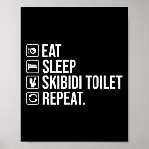 Poster Coma Sleep Skibidi Toilet Repete Toil Engraçado Sk