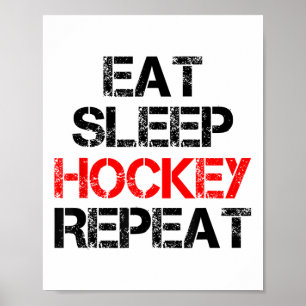 Poster Coma Sonho Hóquei Repita Campo de Gelo Patinação C