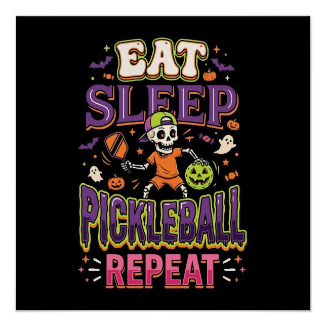 Pôster Coma Sonho Pickleball Repita Pickleball (Frente)