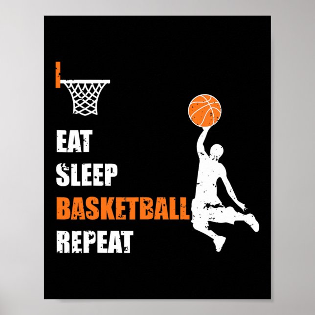 Poster Coma, Sono, Basquete, Jogadores de Basquete e Gi (Frente)