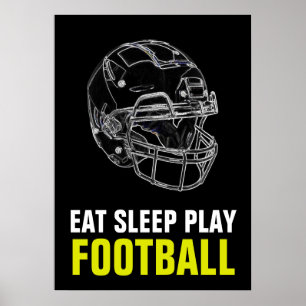 Poster Coma Sono Jogue Futebol Esporte Motivação