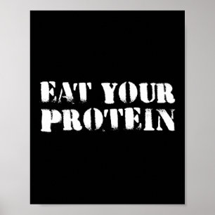 Poster Coma Sua Proteína Proteína Construção Músculo Fitn
