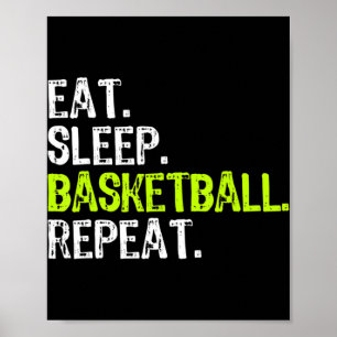 Poster Coma um taco Legal no jogo de basquete Repetitivo
