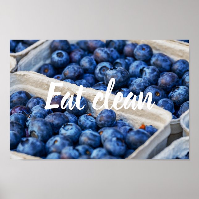 Poster Coma uma foto limpa // Blueberry (Frente)